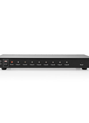 8-Poorts HDMI splitter 8x HDMI Output 4K@30Hz 3.4 Gbps Metaal Antraciet - alarmsysteemexpert.nl