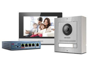 Complete intercom kit RVS met PoE switch - alarmsysteemexpert.nl