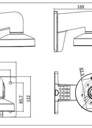 DS-1272ZJ-110 aluminium wandbeugel - alarmsysteemexpert.nl