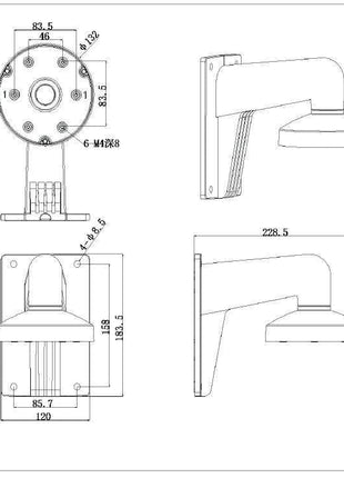 DS-1273ZJ-135 aluminium wandbeugel - alarmsysteemexpert.nl