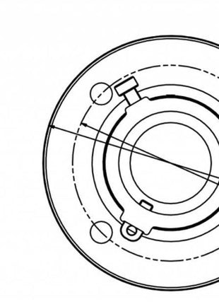 DS-1663ZJ BEUGEL PTZ DOME Plafondsteun 57mm - alarmsysteemexpert.nl