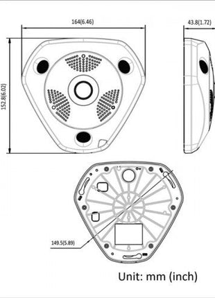 DS-2CD6365G0-IVS, 6Mp Fisheye 360gr. camera BUITEN versie, PoE, microfoon/speaker, sd slot - alarmsysteemexpert.nl