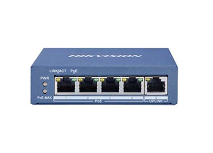 DS-3E0505P-E 5 Poorten Gigabit Switch 4x PoE, 1x Uplink - alarmsysteemexpert.nl