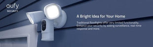 Floodlight Camera 2K, IP-beveiligingscamera, Buiten, Bedraad, Amazon Alexa & Google Assistant, 2500 lm, 5000 K - alarmsysteemexpert.nl