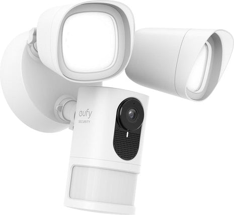 Floodlight Camera 2K, IP-beveiligingscamera, Buiten, Bedraad, Amazon Alexa & Google Assistant, 2500 lm, 5000 K - alarmsysteemexpert.nl