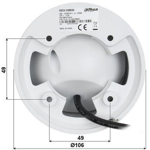 HAC-HDW2241TP-A, 2MP, HD-CVI, D/N IR 3-Axis Starlight, WDR, Eyeball 2.8mm, Lens - alarmsysteemexpert.nl