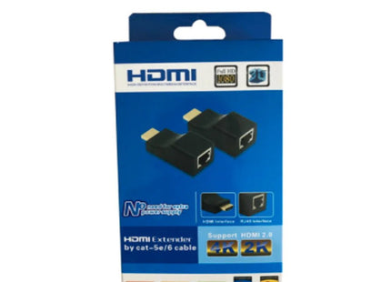 HDMI naar RJ45 Extender Adapter ontvanger en verzender via Cat-5e tot 30 meter - alarmsysteemexpert.nl