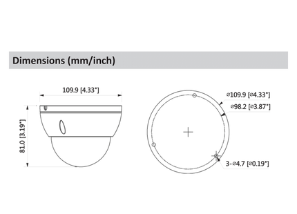 IPC-HDBW1430DE-SW 4 MP WiFi vaste Dome Micro SD - alarmsysteemexpert.nl