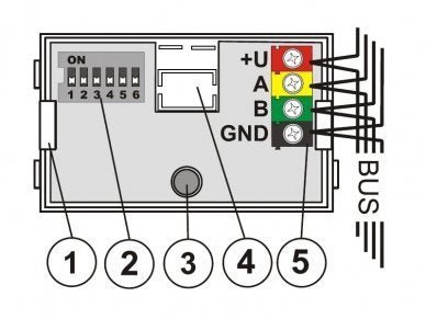 JA-110I BUS sectie / uitgang PG activatie indicator - alarmsysteemexpert.nl