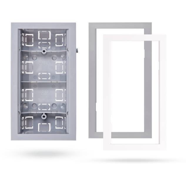 JA-193PL-F-M-G, grijze frame tbv montagebox draadloze Designline PIR - alarmsysteemexpert.nl