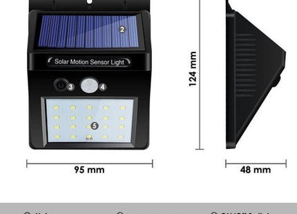 Klein model LED schriklamp voor buiten met sensor (draadloos) - alarmsysteemexpert.nl