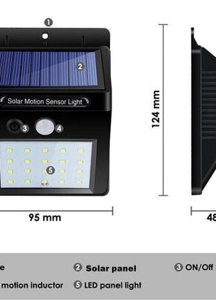 Klein model LED schriklamp voor buiten met sensor (draadloos) - alarmsysteemexpert.nl