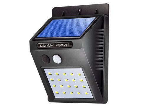 Klein model LED schriklamp voor buiten met sensor (draadloos) - alarmsysteemexpert.nl