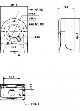 PFB204W Muursteun - alarmsysteemexpert.nl