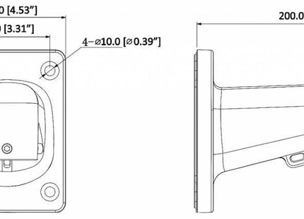 PFB305W aluminium muursteun tbv mini dome - alarmsysteemexpert.nl