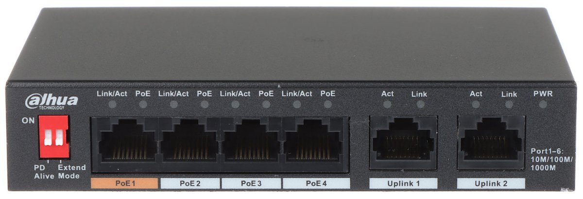 PFS3006-4GT-60 4-Port PoE Gigabit 6-Port Unmanaged - alarmsysteemexpert.nl