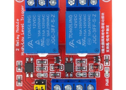 Relais Module 12v 2-kanaals - alarmsysteemexpert.nl