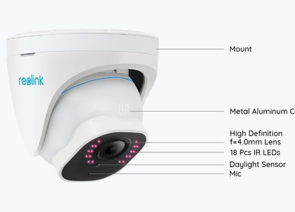 RLC-820A 4K 8 Megapixel POE Slimme detectie - alarmsysteemexpert.nl