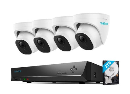 RLK8-520D4-AI 4x 5 Megapixel Eyeball 8 kanaals NVR Ingebouwde 2TB HDD Slimme detectie - alarmsysteemexpert.nl