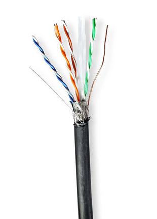 S/FTP CAT6 kabel voor buitengebruik op rol 100 m, 100% koper - alarmsysteemexpert.nl