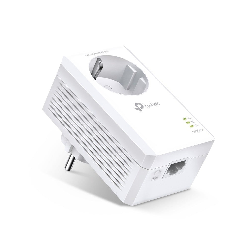 TP-Link Powerline Adapter 1000 Mbps met contactdoos (uitbreiding) - alarmsysteemexpert.nl