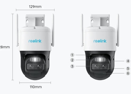 Trackmix LTE 4G, 2K Dual-Lens, PTZ Camera with Autozoom Tracking, Battery - alarmsysteemexpert.nl