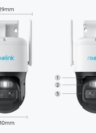 Trackmix LTE 4G, 2K Dual-Lens, PTZ Camera with Autozoom Tracking, Battery - alarmsysteemexpert.nl