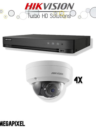 Turbo HD Set | 4x Dome | 5 Megapixel | - alarmsysteemexpert.nl