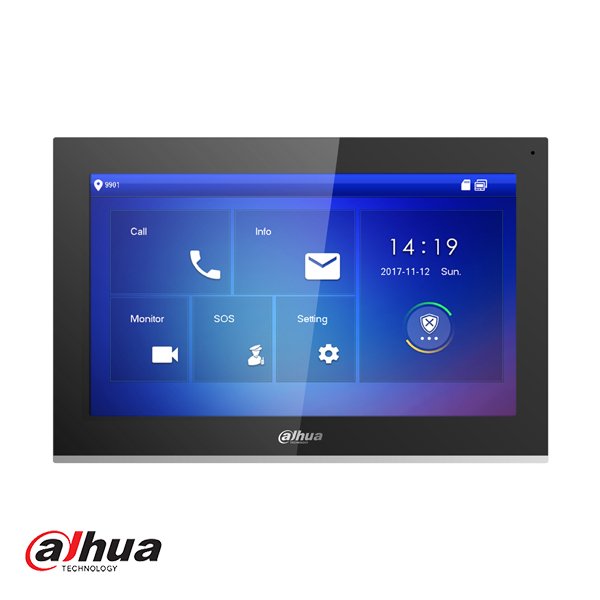 VTH5441G Binnenpost, 10 inch touch screen, Full HD, intern geheugen 8GB SD, SIP, PoE - alarmsysteemexpert.nl