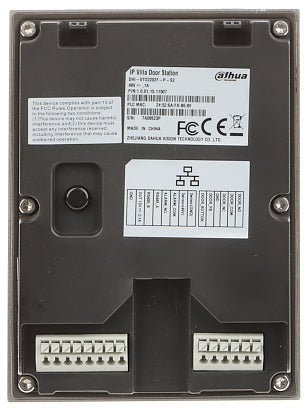 VTO2202F-P-S2 buitenpost, IP en 2-draads, 160gr camera, PoE - alarmsysteemexpert.nl