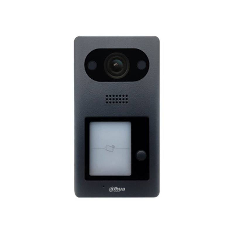 VTO3211D-P Video Intercom buitenpost met 1 drukknop, Mifare taglezer, PoE - alarmsysteemexpert.nl