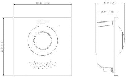 VTO4202F-P-S2 Video Intercom Camera Hoofdmodule - alarmsysteemexpert.nl