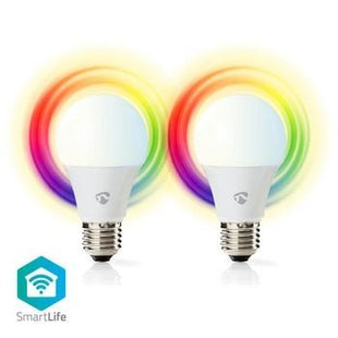 Wi-Fi smart LED-lampen | Full-Colour en Warm-Wit | E27 | 2-Pack - alarmsysteemexpert.nl