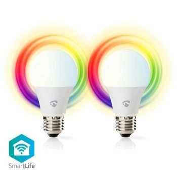 Wi-Fi smart LED-lampen | Full-Colour en Warm-Wit | E27 | 2-Pack - alarmsysteemexpert.nl